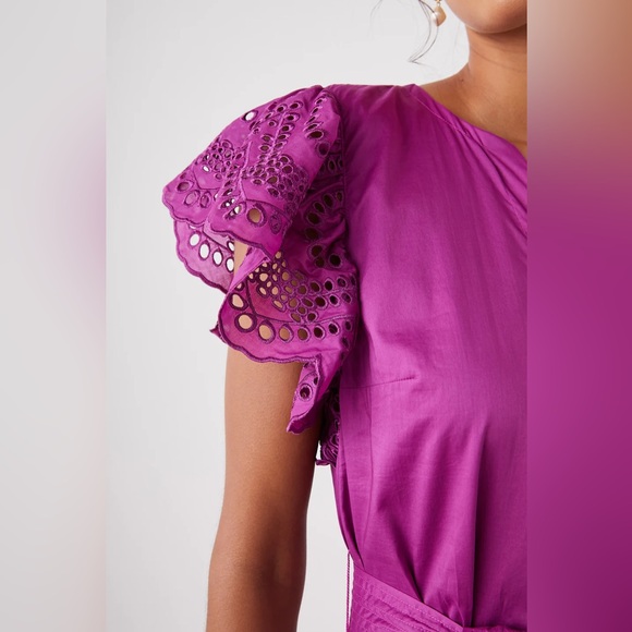 Rails Gia Belted Midi Dress in Berry Purple - Picture 4 of 13